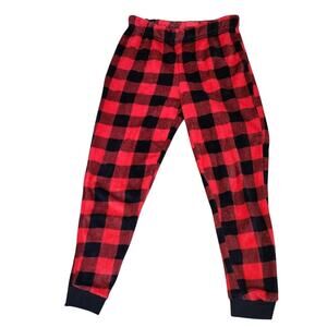 Holiday Time  Pajama Pants Buffalo Plaid Red Black Sleepwear Women's Small